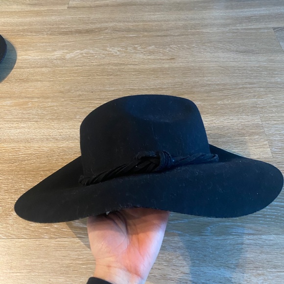 black boho floppy sun hat - Picture 3 of 4